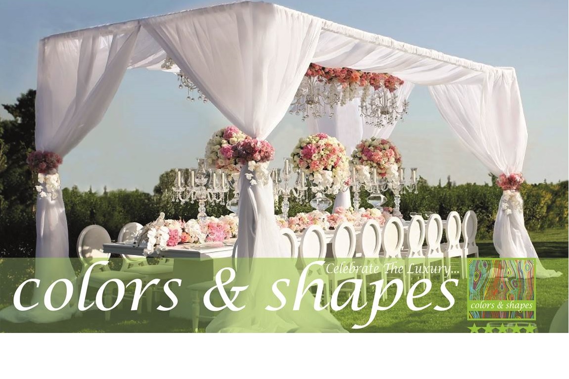 colors and shapes wedding furniture and accessories